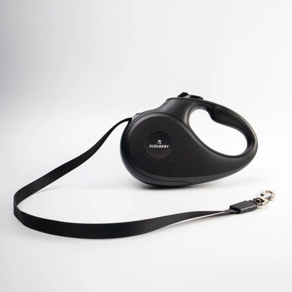 Correa retráctil extensible para perros de 5 metros con botón de pausa y bloqueo