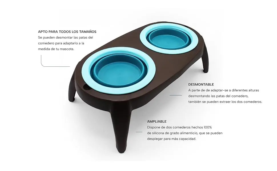 The attic PETS feeder raised dog with anti-splash drinker dog. Removable anti-voracity dog feeder