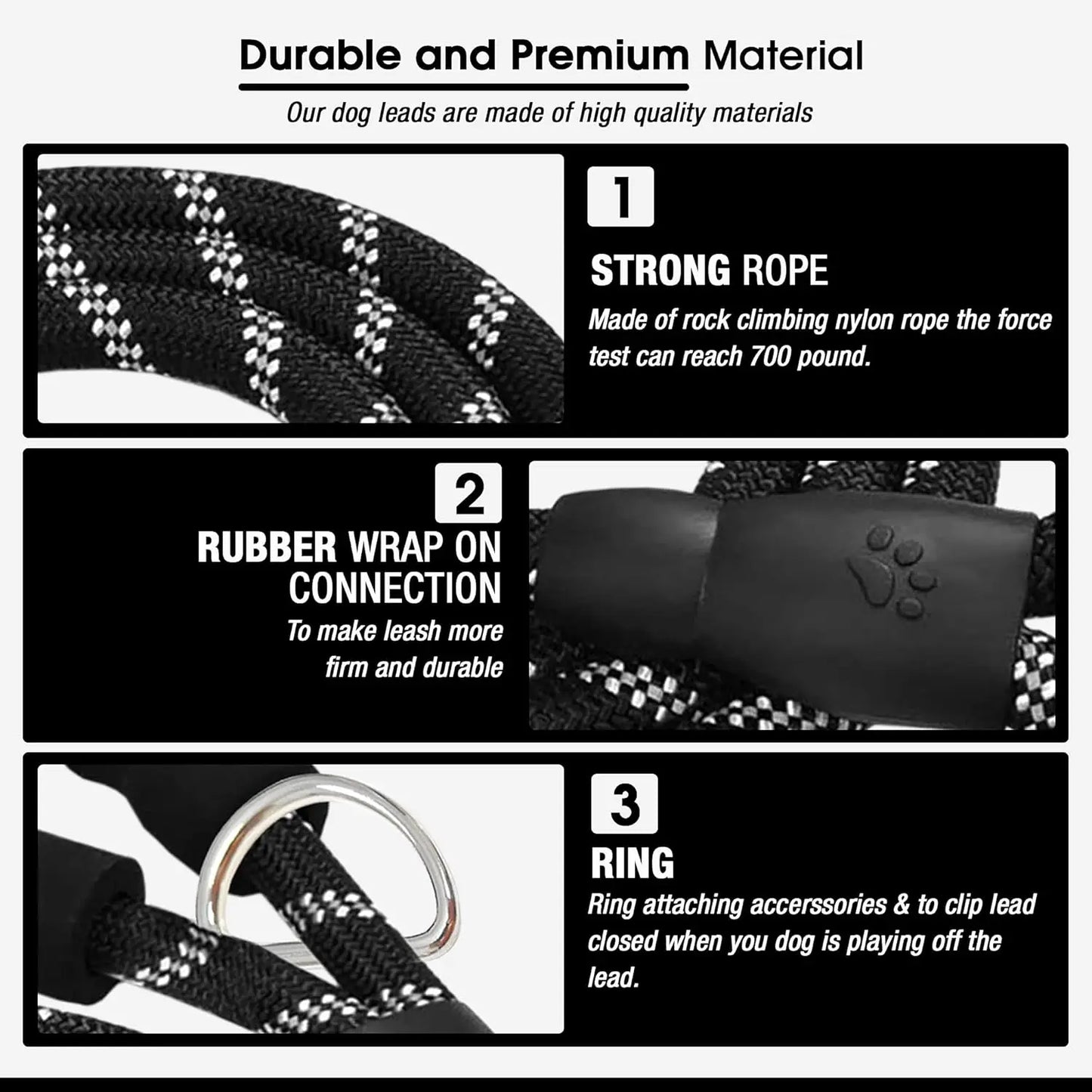 Correa retráctil deportiva para perros de 5 m