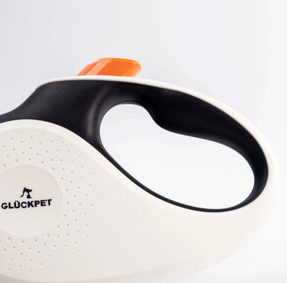 Correa retráctil extensible para perros de 5 metros con botón de pausa y bloqueo