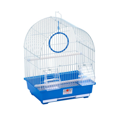 Jaula MOLY para canarios y periquitos 30x23x39 cm, desmontable con comederos y columpio