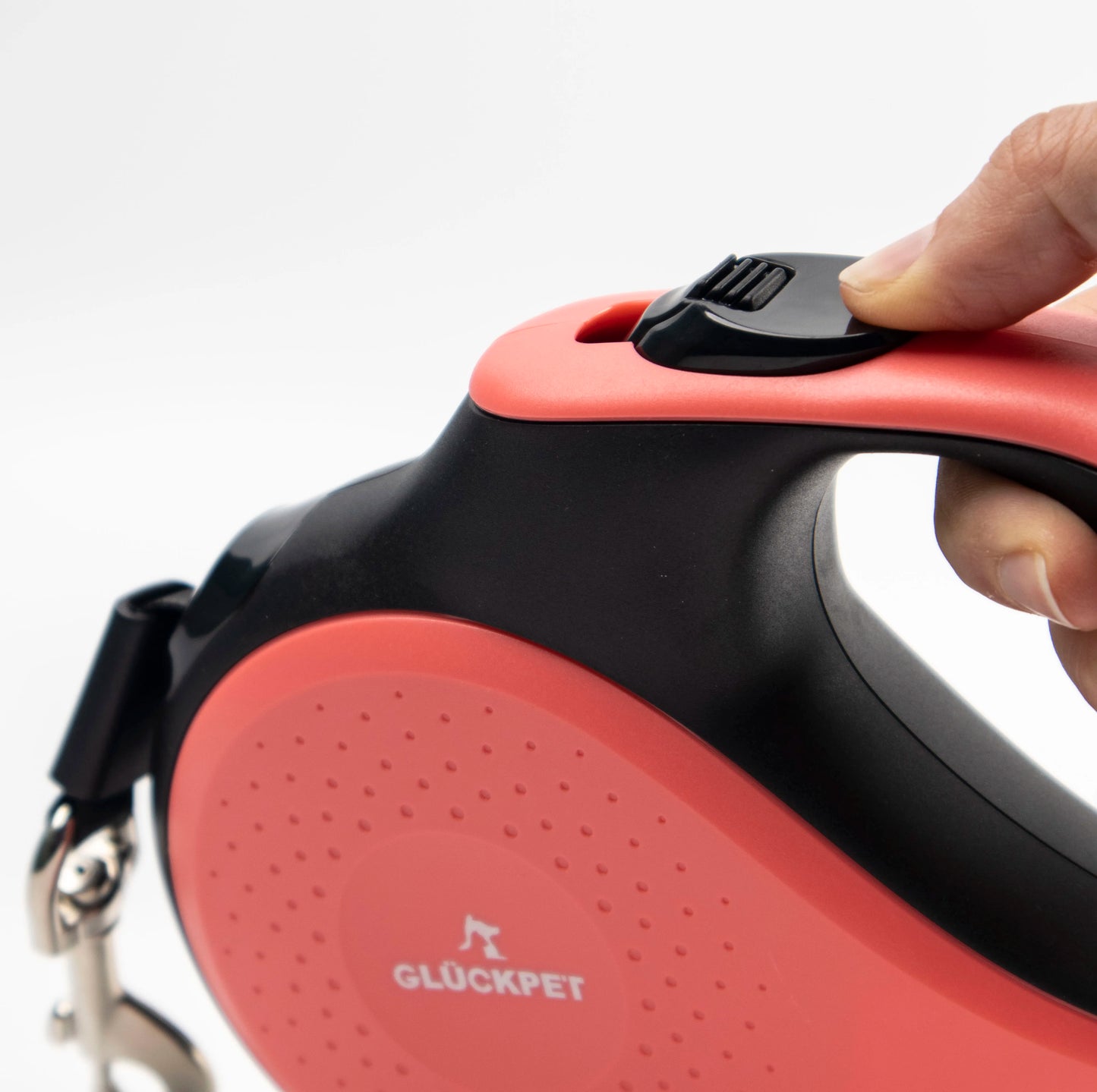 Correa retráctil extensible para perros de 5 metros con botón de pausa y bloqueo