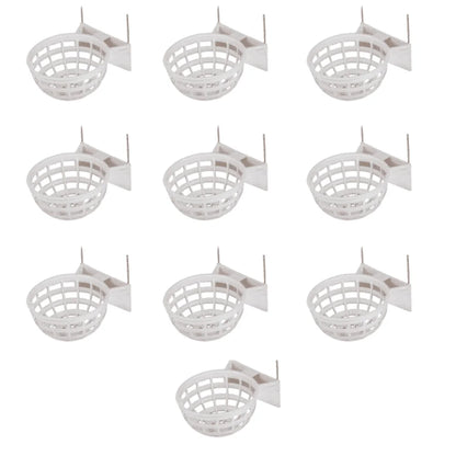 PEDROS 10 NIDES OF PLASTIC FOR CANARIES. Inner Nest Containing Wire Hooks for Greater and Correct Clamp