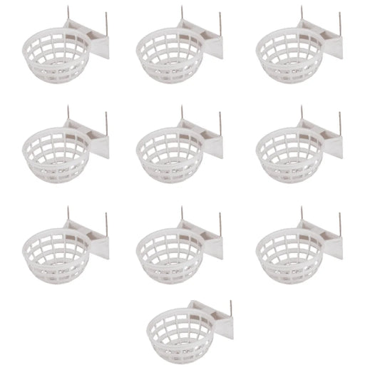 PEDROS 10 NIDES OF PLASTIC FOR CANARIES. Inner Nest Containing Wire Hooks for Greater and Correct Clamp