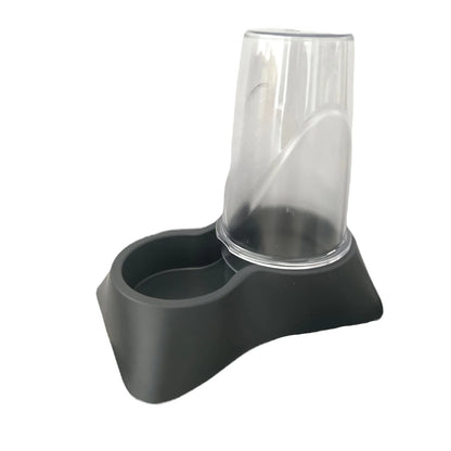 Cottecota-dispensador de comida para mascotas Stella gris 0.65L 1.5L comedero para mascotas dispensador de agua potable de plástico perro mascota gato fuente de agua depósito de plástico transparente