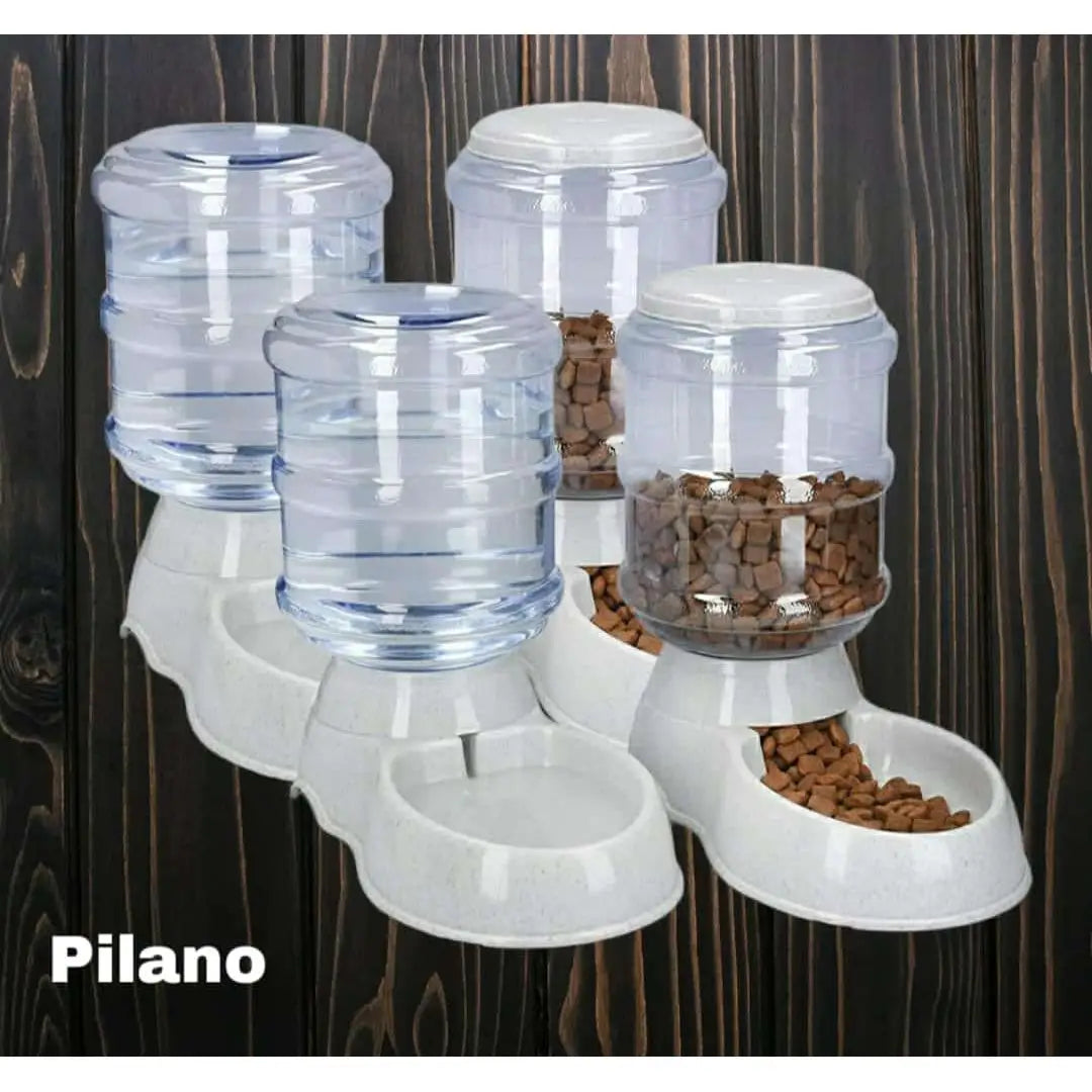 Pylan Dog Cat Feeder for Transport Brown Automatic Feeder Gravity Feeder Small Food Capacity
