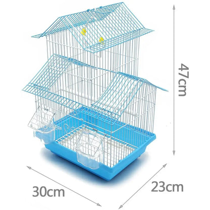 🐦 Jaula para Aves – Tamaños M y L – Diseño Decorativo con Accesorios Completos