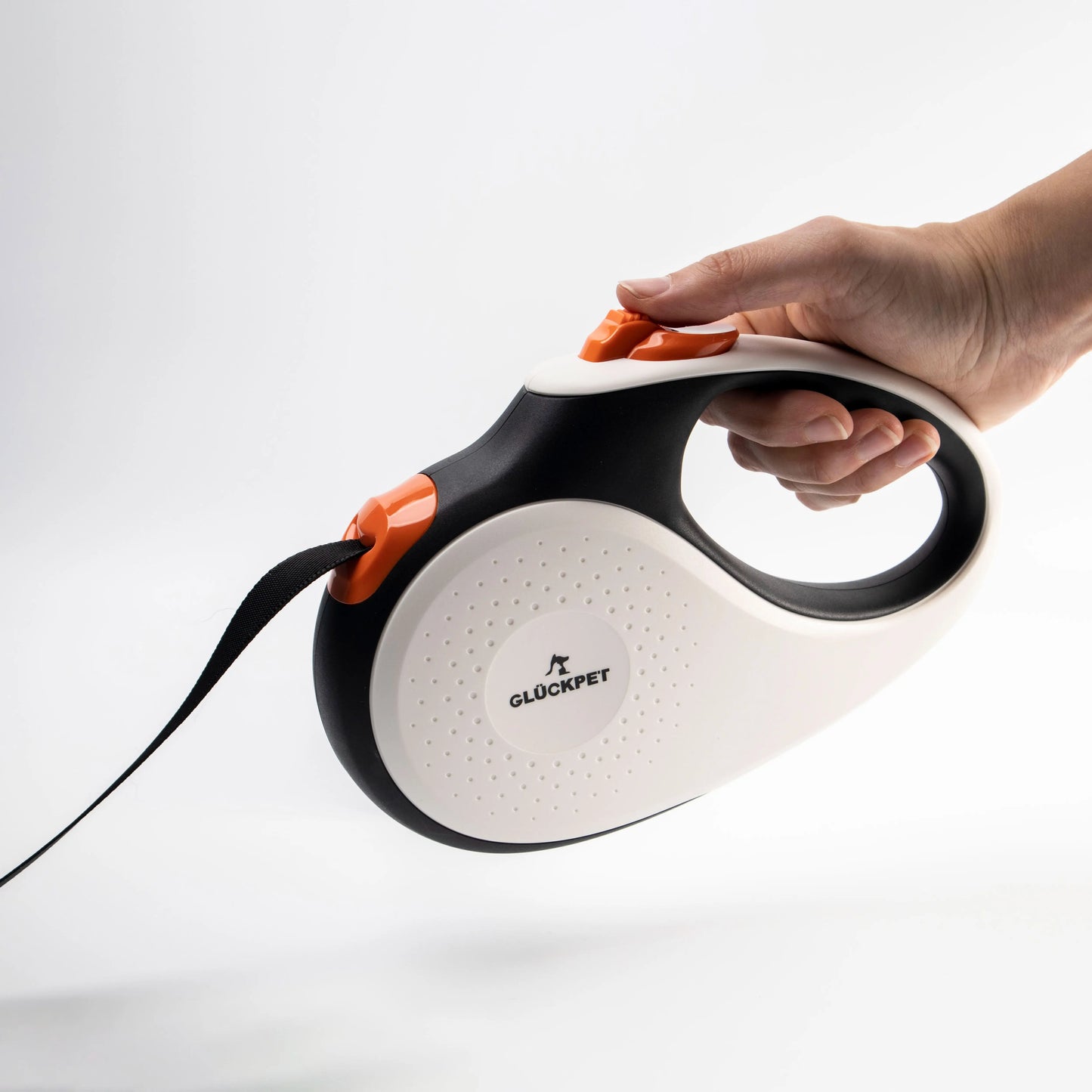 Correa retráctil extensible para perros de 5 metros con botón de pausa y bloqueo