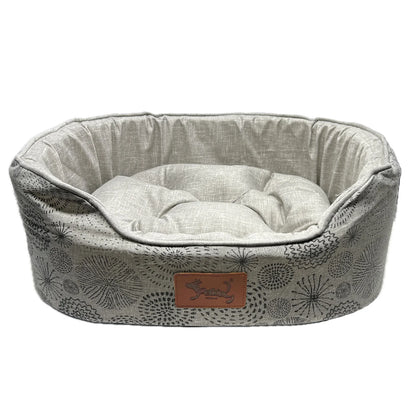 Cama Ovalada Akasa con Cojín Reversible y Extraíble – Antideslizante y Lavable para Perros y Gatos (Varias Tallas)