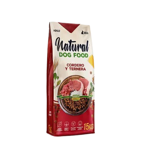 Alimento natural para perros de cordero y ternera, Comida natural para perros 15 kg