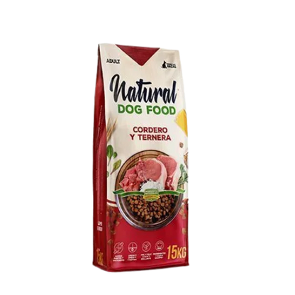 Alimento natural para perros de cordero y ternera, Comida natural para perros 15 kg