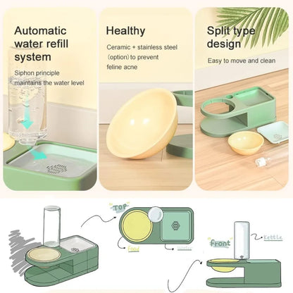 BPS good PET SHOP 2 en 1 comedero y bebedero automático para gatos y perros mascotas dispensador de agua fuentes de alimentación automáticas para animales azul/verde/rosa