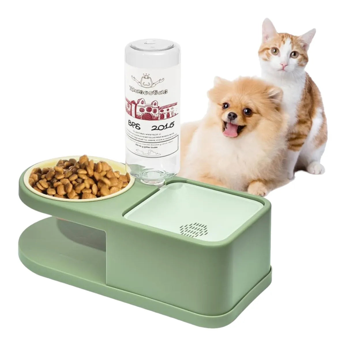 BPS good PET SHOP 2 en 1 comedero y bebedero automático para gatos y perros mascotas dispensador de agua fuentes de alimentación automáticas para animales azul/verde/rosa