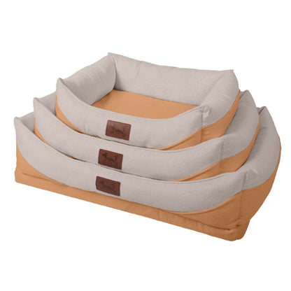 Cama para Perros y Gatos con Base Acolchada – Fibra Hueca y Espuma, Diseño Elegante en Colores Pastel de Primavera