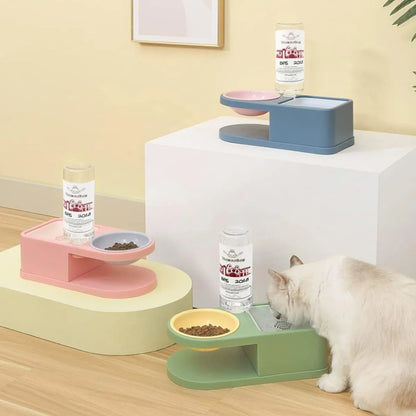 BPS good PET SHOP 2 en 1 comedero y bebedero automático para gatos y perros mascotas dispensador de agua fuentes de alimentación automáticas para animales azul/verde/rosa