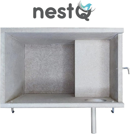 Wood nest for Exoticos nestQ diamonds Gould 20 cm (length) x 13 cm x 13 cm (base) x 16 (height) with Material peeling and goat hair filler holder, mandarins, bib Tricolor isabelite Japan