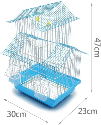 🐦 Jaula para Aves – Tamaños M y L – Diseño Decorativo con Accesorios Completos
