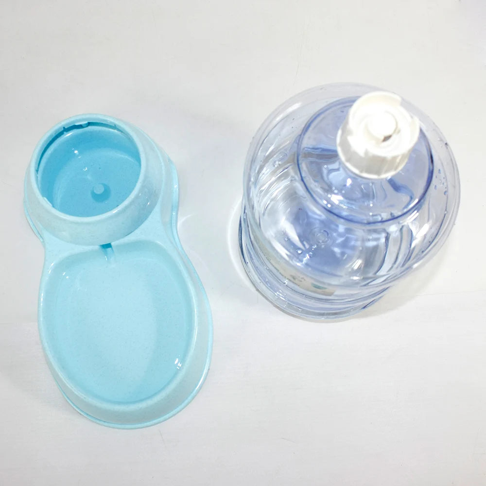 Bebedero y comedero para gatos y perros, 32 x 17 x 21 cm, 3,5 l, dispensador de agua y comida para mascotas, 4 colores aleatorios.