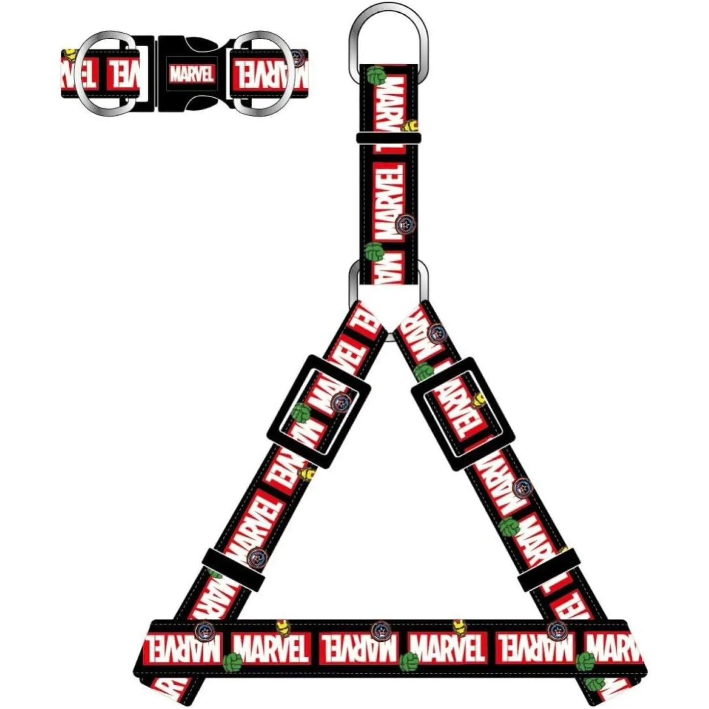 Pig-harness for dogs MARVEL AVENGERS-size S-M-waist measures 40-64cm approx. -Pets