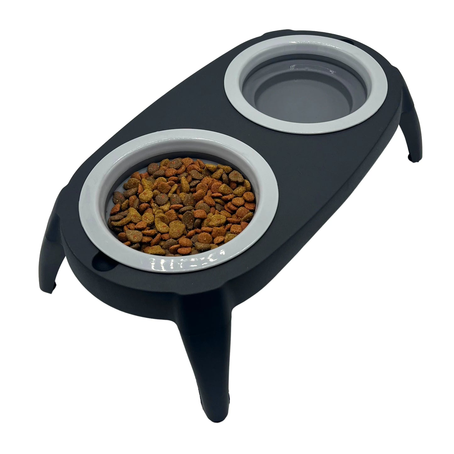 Comedero elevado para mascotas Attic PETS con bebedero antisalpicaduras. Comedero extraíble antivoracidad.