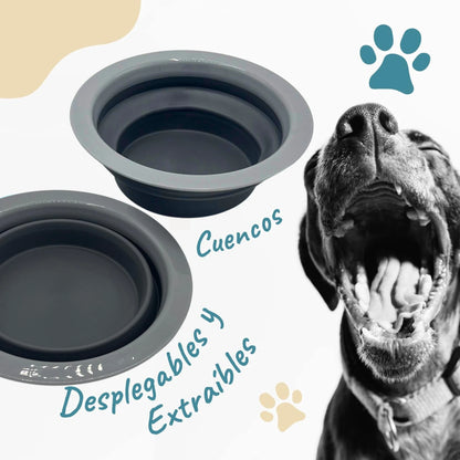 Comedero elevado para mascotas Attic PETS con bebedero antisalpicaduras. Comedero extraíble antivoracidad.
