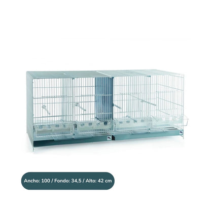 🐦 Jaula de Cría para Aves – 100 cm Zincada