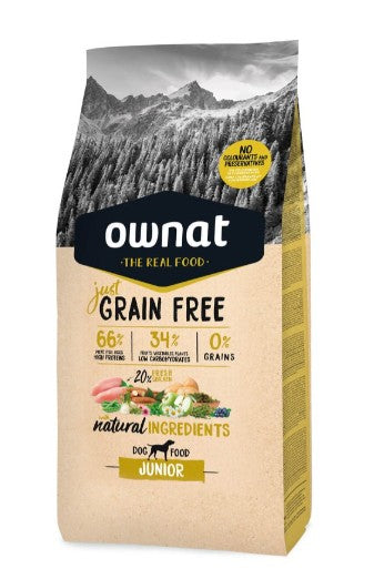 Ownat Grain Free Junior – Alimento natural para perros jóvenes