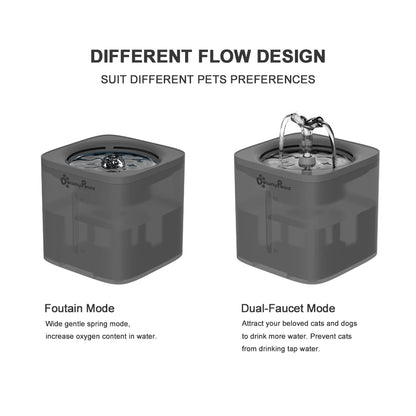 Fuente de agua automática de 2 l para gatos, dispensador con filtro, bebedero inteligente, tazón de agua para gatitos, cachorros y perros.