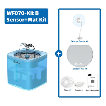 Fuente de agua automática de 2 l para gatos, dispensador con filtro, bebedero inteligente, tazón de agua para gatitos, cachorros y perros.