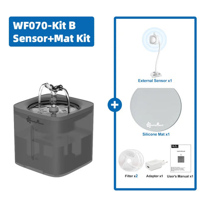 Fuente de agua automática de 2 l para gatos, dispensador con filtro, bebedero inteligente, tazón de agua para gatitos, cachorros y perros.