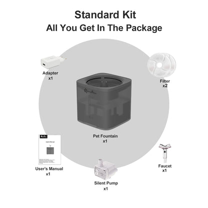 Fuente de agua automática de 2 l para gatos, dispensador con filtro, bebedero inteligente, tazón de agua para gatitos, cachorros y perros.