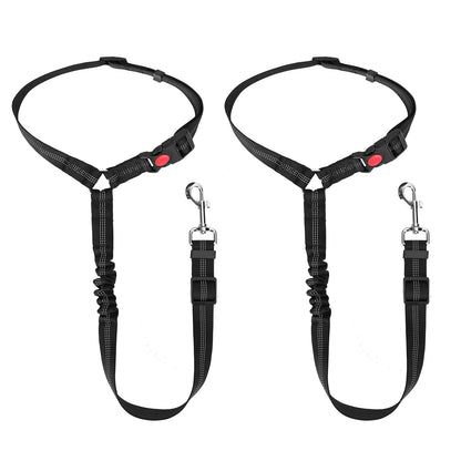 Cinturón de seguridad para coche para perros (2 unidades), arnés para perros con elástico reflectante.