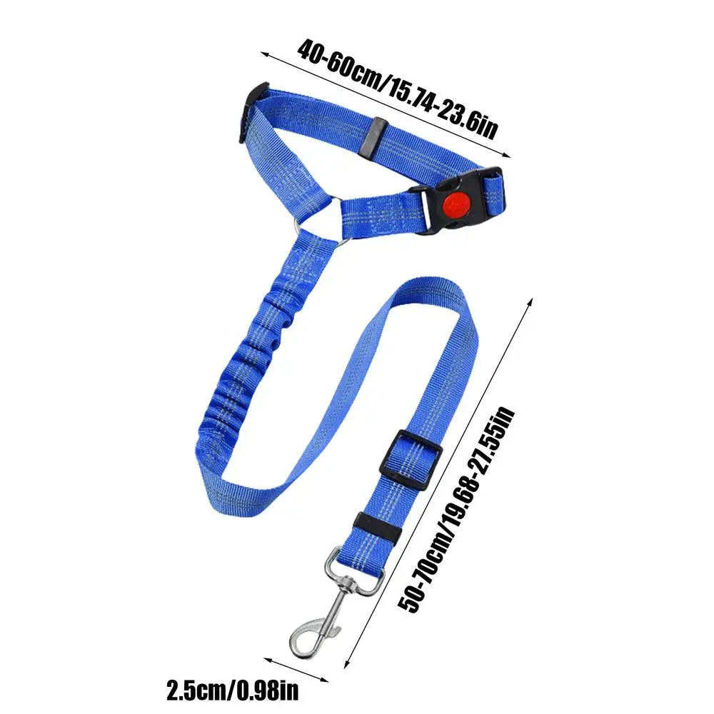 Reposacabezas para perro, cinturón de seguridad para coche, correa de tracción para caminar, correa de entrenamiento para perros de tela de poliéster para perros pequeños y grandes