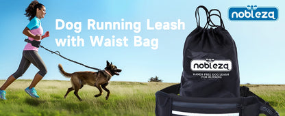 Correa elástica de bolsillo para perros, manos libres, correa retráctil con doble cuerda elástica.