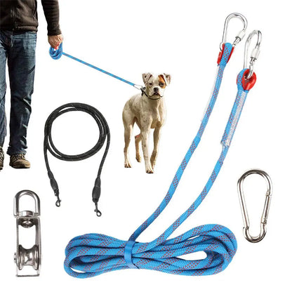 Correas reflectantes para perros, correas giratorias para perros de patio, correas largas de entrenamiento, resistentes al desgaste, cable para exteriores, cable para atar perros.