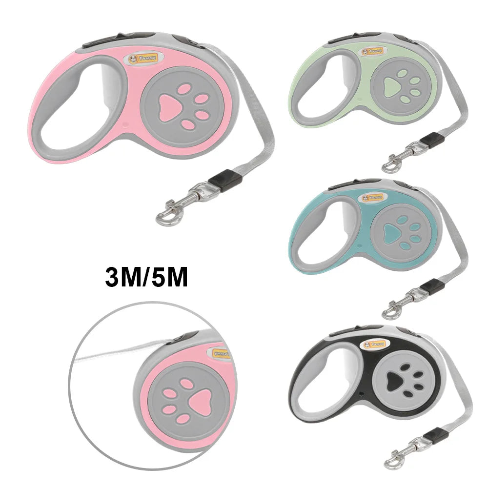 3m 5m Nylon Automatic Dog Leash Retractable Durable Cat Lead Extending Puppy Walking Running Traction Roulette for Small Dogs