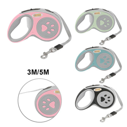3m 5m Nylon Automatic Dog Leash Retractable Durable Cat Lead Extending Puppy Walking Running Traction Roulette for Small Dogs