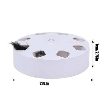 Juguete de plumas para gatos, juguete automático para golpear gatos, juguetes interactivos recargables con 7 agujeros, juguetes para gatitos, juegos para gatos, juguete de plumas