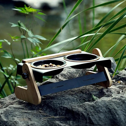 Raised Dog Bowls Camping Cat Feeding Bowl 4 Height Adjustable Camping Dog Bowl For Dogs And Cats Outdoor Camping