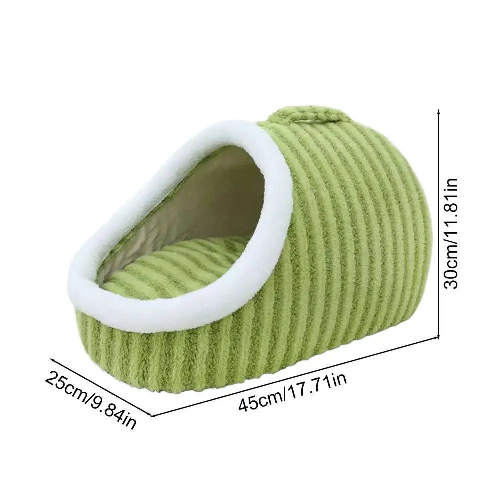 Cueva para gatos de interior, cama cueva para gatos medianos y grandes, cómoda pantufla para mascotas de interior, acogedora cama escondida para mascotas, linda cama cubierta para gatos con