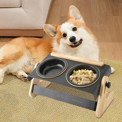 Cuencos elevados para perros Camping Cuenco elevado para perros Tazón para perros ajustable en 4 alturas para perros y gatos Acampar al aire libre