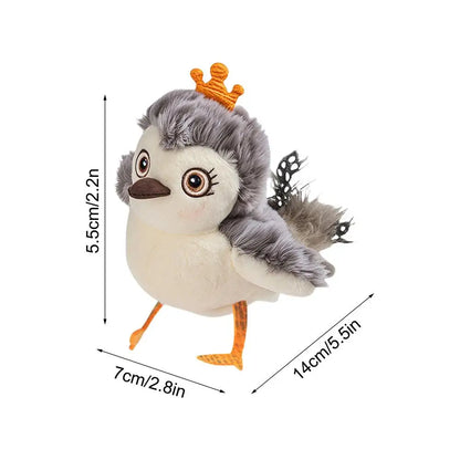 Pájaro volador con plumas de hierba gatera, realista, interactivo, suave y acogedor, para todas las razas.