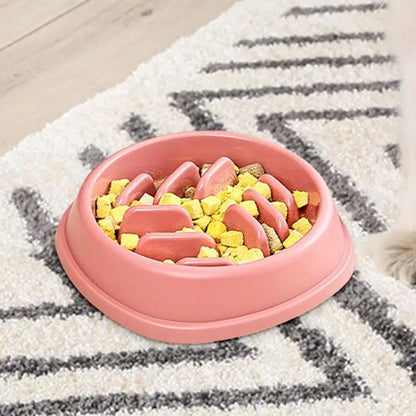 Comederos de alimentación lenta para perros, platos antideslizantes de laberinto, comederos antiasfixia para almuerzos familiares.