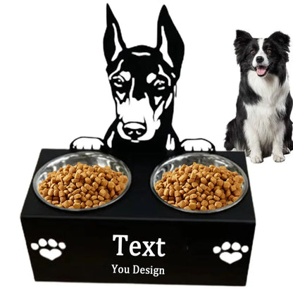 Cuencos para perros de acero inoxidable Novedad Soporte de cuenco de alimentación desmontable Divertidos cuencos portátiles para perros Cuenco creativo de alimentación para mascotas para alimentación