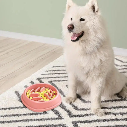 Comederos de alimentación lenta para perros, platos antideslizantes de laberinto, comederos antiasfixia para almuerzos familiares.