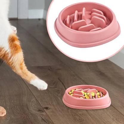Comederos de alimentación lenta para perros, platos antideslizantes de laberinto, comederos antiasfixia para almuerzos familiares.