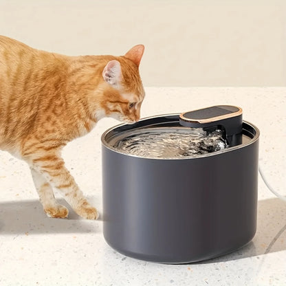 Dispensador de agua silencioso para mascotas: fuente automática para gatos con alimentación USB, funcionamiento seguro, circulación continua para un agua fresca.