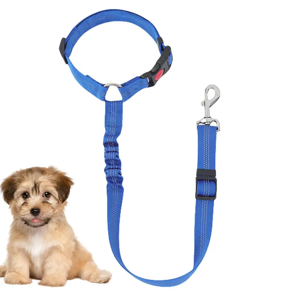 Reposacabezas para perro, cinturón de seguridad para coche, correa de tracción para caminar, correa de entrenamiento para perros de tela de poliéster para perros pequeños y grandes