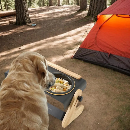 Raised Dog Bowls Camping Cat Feeding Bowl 4 Height Adjustable Camping Dog Bowl For Dogs And Cats Outdoor Camping