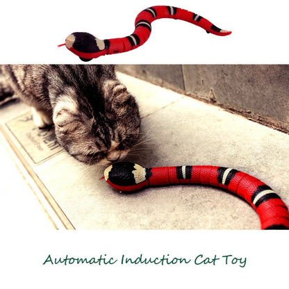Juguete inteligente para gatos con inducción, simulación de serpiente, accesorios para rascar, broma divertida, juguetes interactivos para niños, regalo para niños